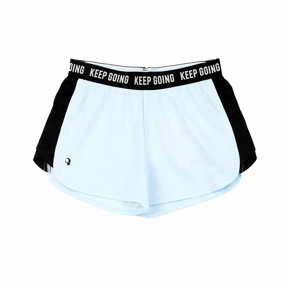 Women’s elastic waistband poly pique sport shorts