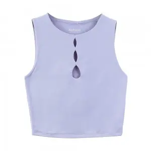 Women’s hollow-out sleeveless crop tank top