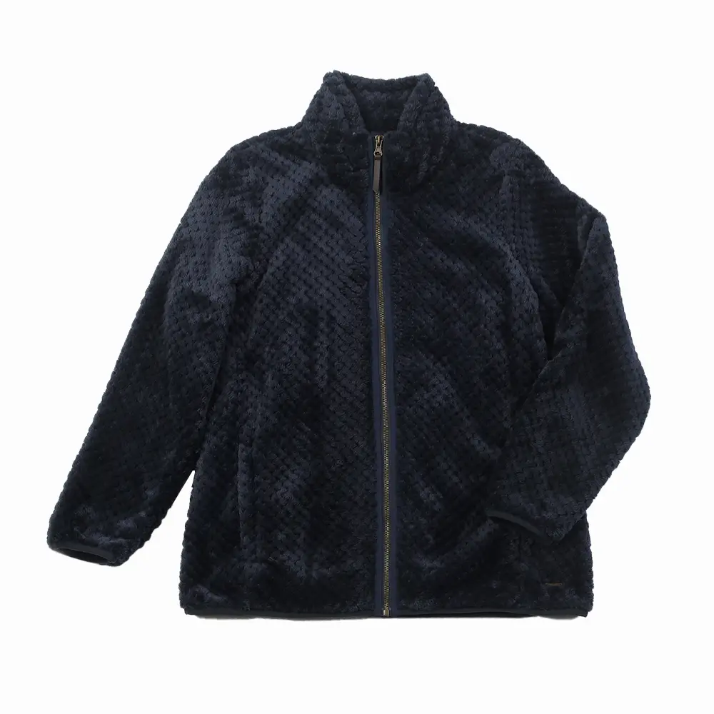 Women’s full zip waffle coral fleece jacket
