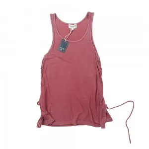Acid washed women’s dip dyed slit rib tank