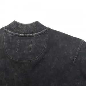 Snowflake washed men’s zip up french terry jacket